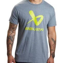 Bauer Core Lockup Short Sleeve Crew Tee - Senior - Grey