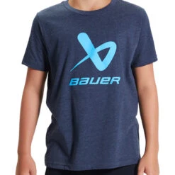 Bauer Core Lockup Short Sleeve Crew Tee - Youth - Navy