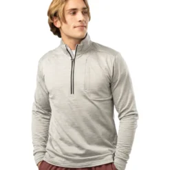 Bauer FLC Textured 1/2 Zip - Senior - Grey