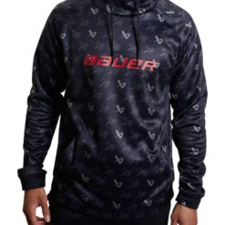 Bauer Icon Repeat Hoodie - Senior - Black