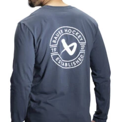 Bauer Long Sleeve Heritage Tee - Senior - Gray -Hockey Discount Store bauer bauer long sleeve heritage tee senior gray 3