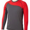 Bauer Pro Long Sleeve Base Layer Top - Dark Grey/Red - Senior