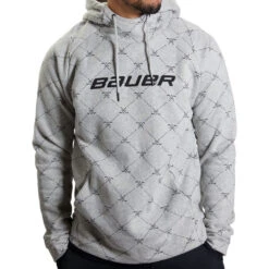 Bauer Stick Repeat Hoodie - Senior - Grey