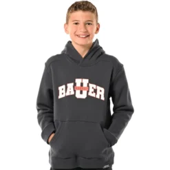 Bauer University Hoodie - Youth - Dark Grey