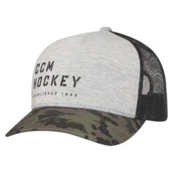 CCM Camo Meshback Trucker Cap - Army Grey 4 CCM Camo Meshback Trucker Cap - Army Grey -Hockey Discount Store ccm ccm camo meshback trucker cap army grey 1