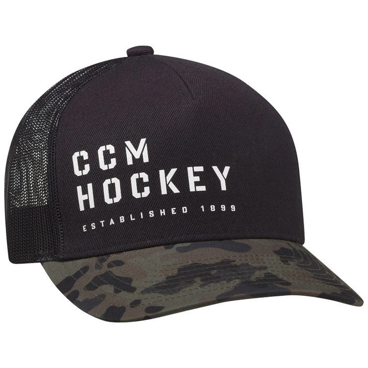 CCM Camo Meshback Trucker Cap - Black 1 CCM Camo Meshback Trucker Cap - Black