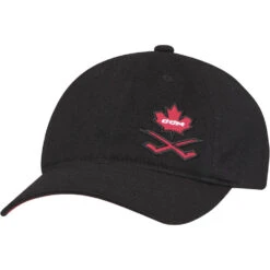 CCM Plaid Leaf Slouch Adjustable Cap - Black