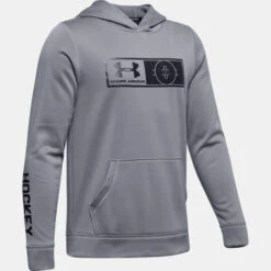 Under Armour Hockey Hoody - Steel Full Heather - Youth