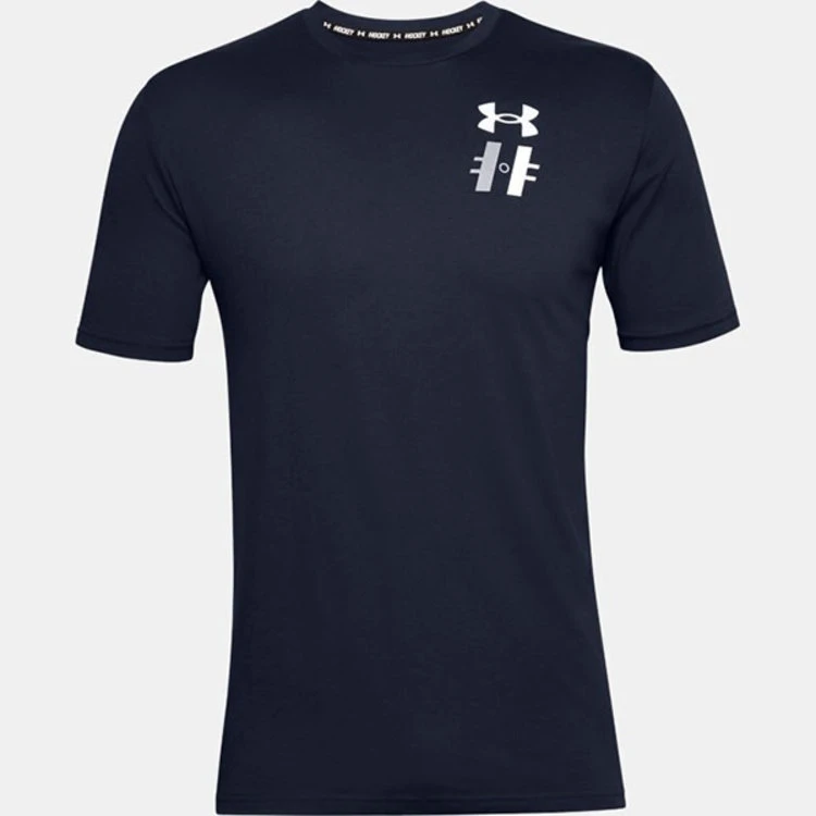 Under Armour S20 Hockey Graphic T1 Short Sleeve Tee - Adult - Navy 1 Under Armour S20 Hockey Graphic T1 Short Sleeve Tee - Adult - Navy