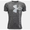 Under Armour Tech Split Logo Hybrid Tee - Youth - Black