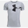 Under Armour Tech Split Logo Hybrid Tee - Youth - Gray