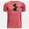 Under Armour Tech Split Logo Hybrid Tee - Youth - Red